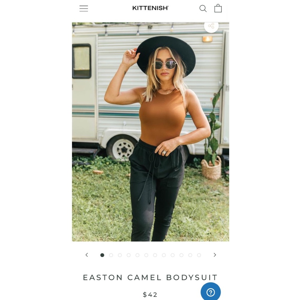 Kittenish Easton Camel Bodysuit